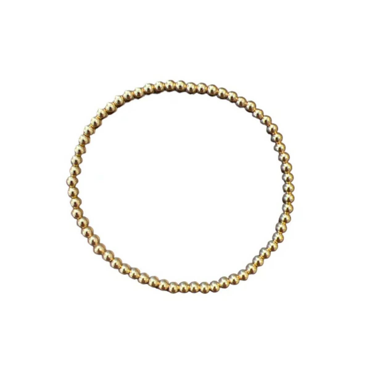 3mm Gold Bead Stretch Bracelet