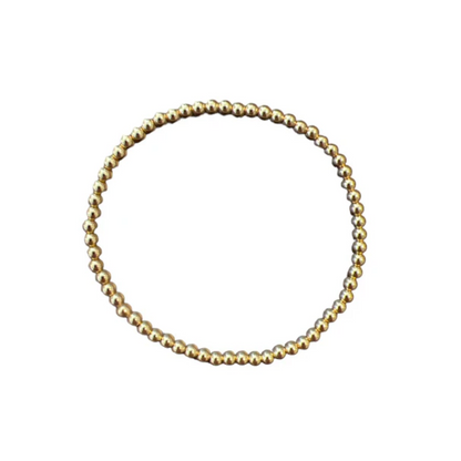 3mm Gold Bead Stretch Bracelet
