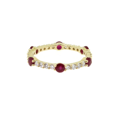 Ruby & Diamond Station Ring