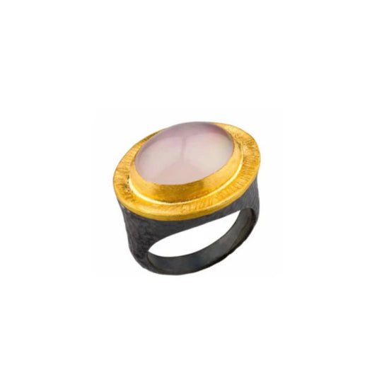 Rose Quartz Pompei Ring