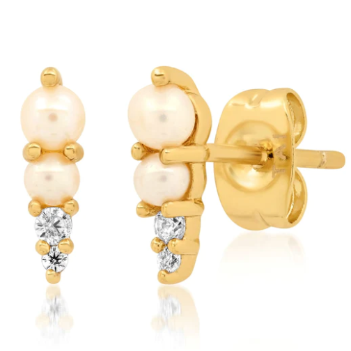 Pearl & CZ Spike Stud