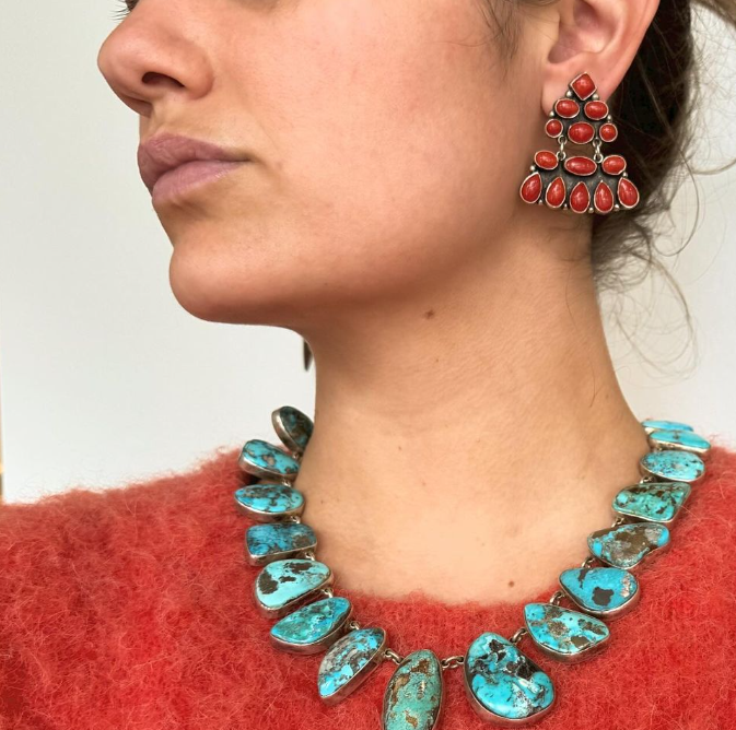 Red Coral Tulum Earrings