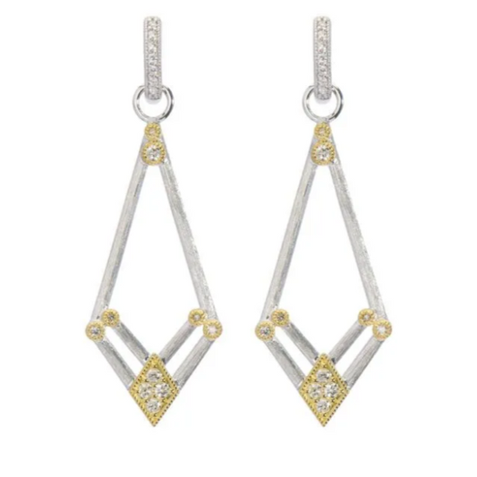 Mixed Metal Dual Diamond Earring Charms