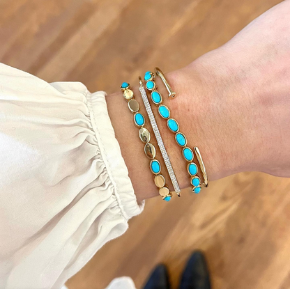 Cabochon Turquoise Tile Bracelet
