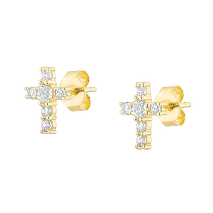 Mini Cross Stud Earrings