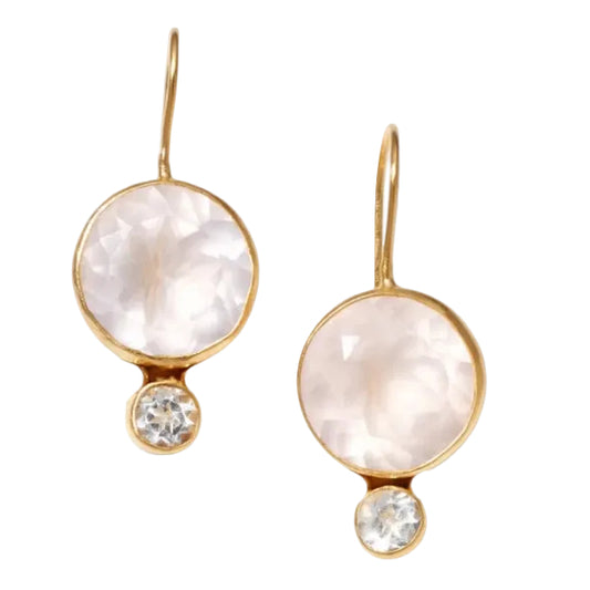 Rose Quartz Midi Earrings