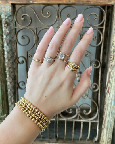 .81 ctw Mixed Metal Diamond Cluster Ring