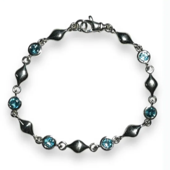 Blue Topaz & Teardrop Bracelet