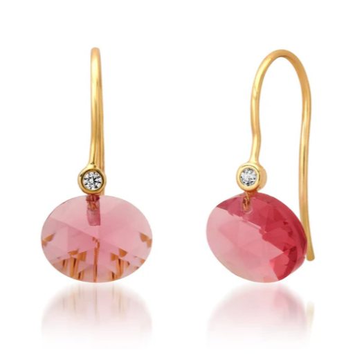 Ruby Drop Hook Earrings