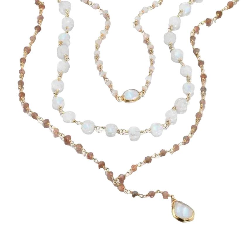 Three in One Moonstone Necklace