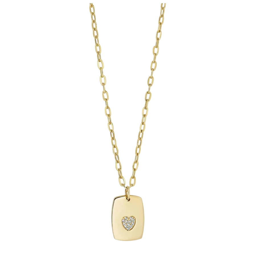 Heart Dog Tag Necklace