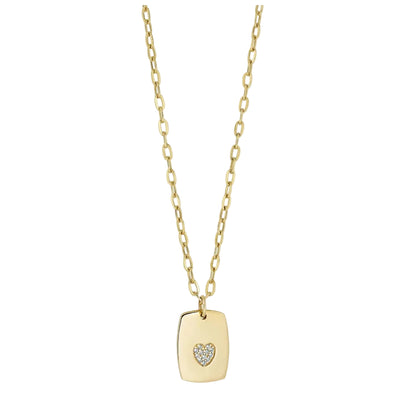 Heart Dog Tag Necklace