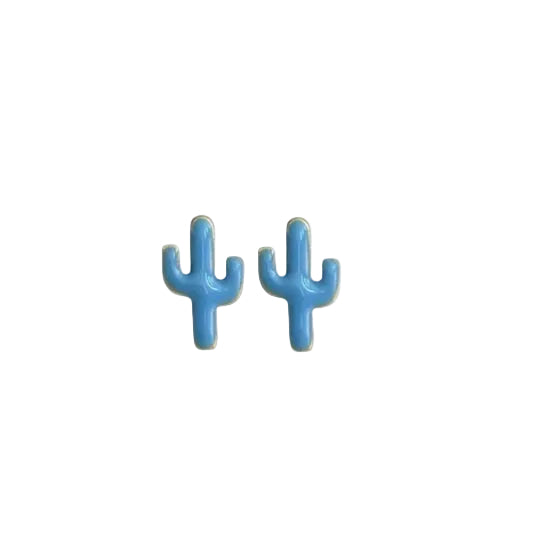 Mini Turquoise Cactus Studs