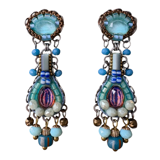 Small Blue Bird Earrings