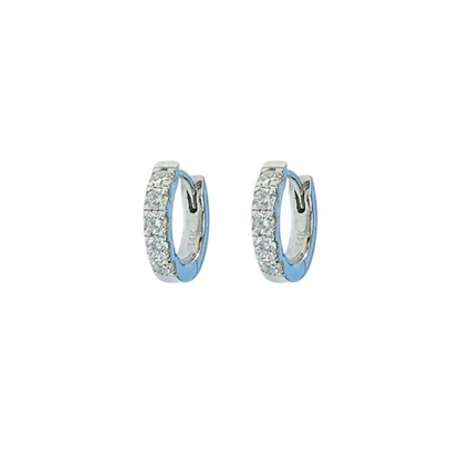 0.36 CTW White gold Diamond Huggies