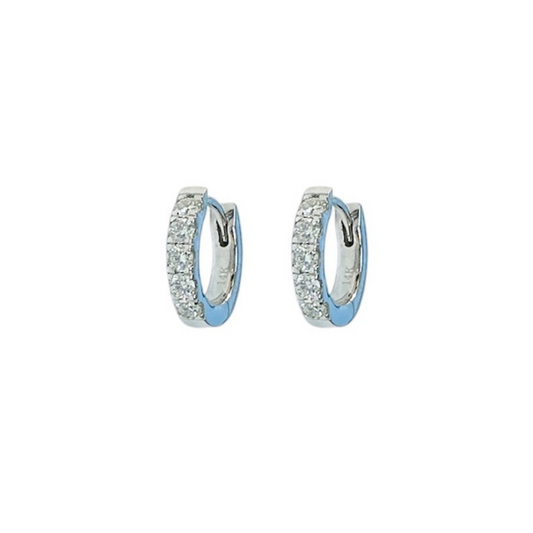 0.36 CTW White Gold Diamond Huggies