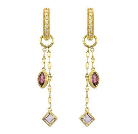 Lisse Dual Drop Stone Earring Charms