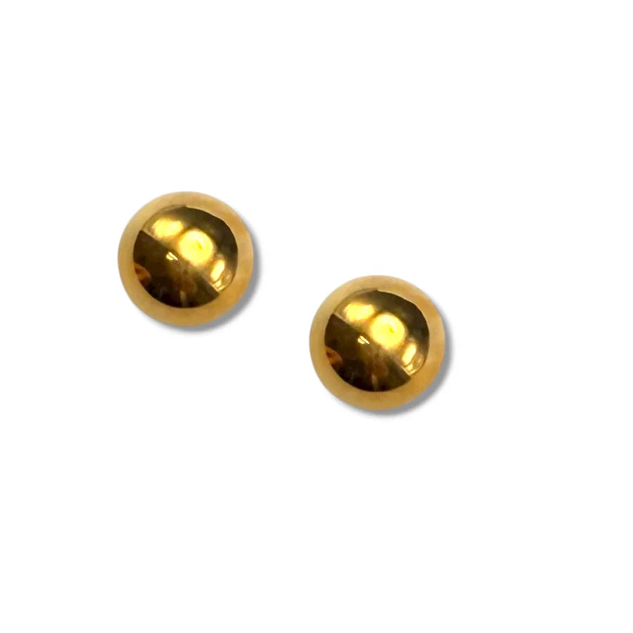 Gold Ball Stud Earrings