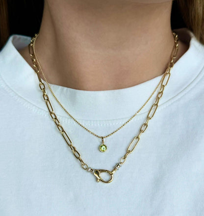 Round Peridot Pendant