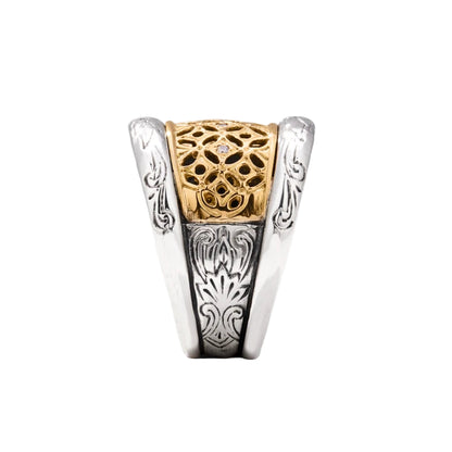 Lattice Diamond Ring