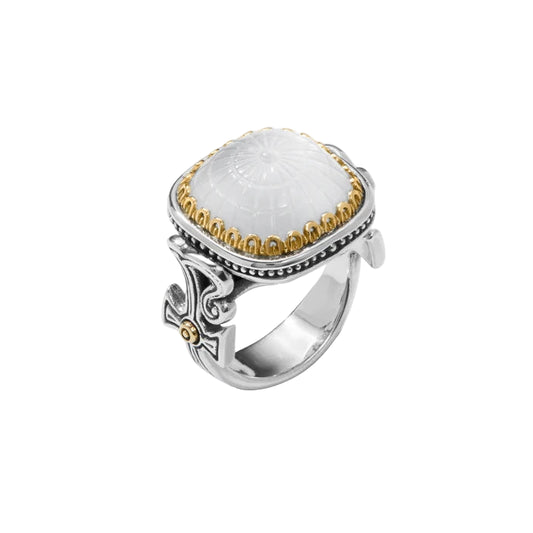 Mother of Pearl Doublet Dome Ring