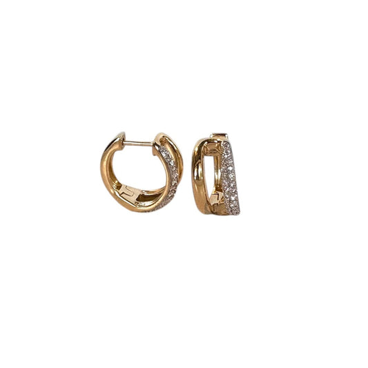 Gold and Diamond Huggies