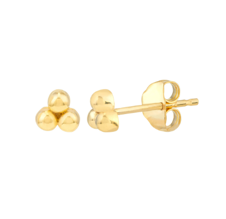 Bead Trinity Stud Earrings