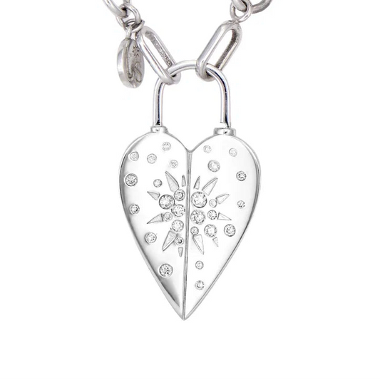 Sterling Silver Love Explosion Heart Pendant