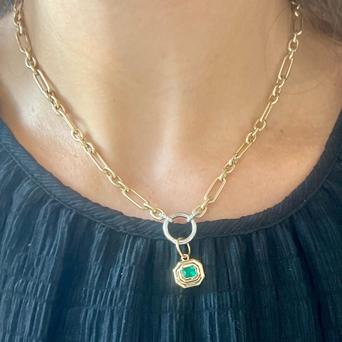Emerald & Gold Pendent