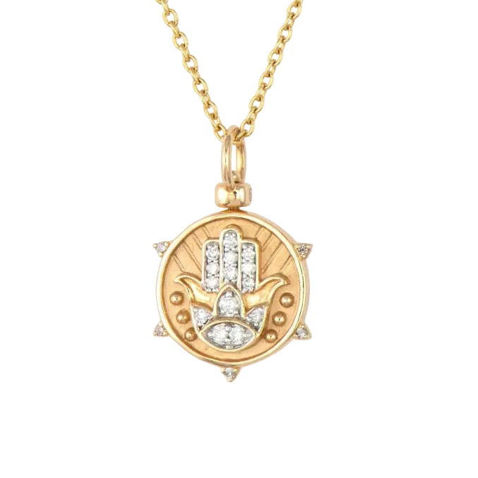 Hamsa and Evil Eye Double Sided Top Switch Pendant