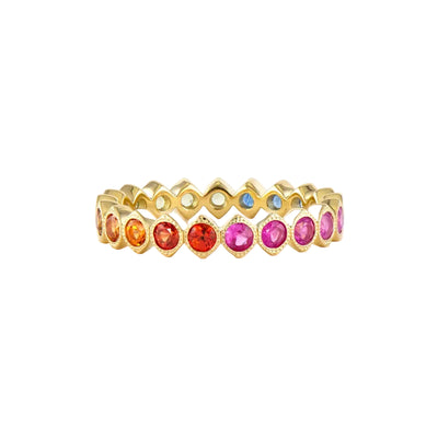 Narrow Show Your Love Bezel Set Sapphire Eternity Band