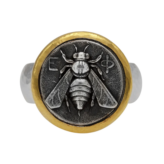 Coin Bee Emblem Ring