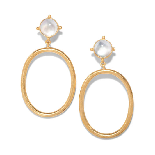Gemstone Hoop Earrings
