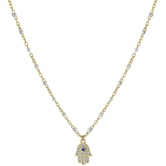 Hamsa Beaded Necklace