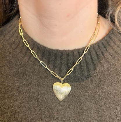 14k Yellow Gold Heart Pendant