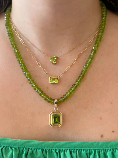 Peridot Beaded Necklace