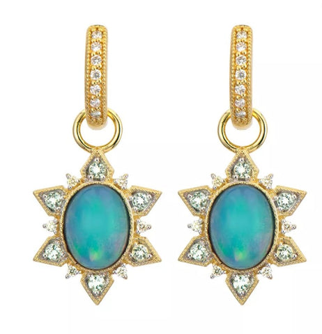 Moroccan Opal Sunburst Earring Charms