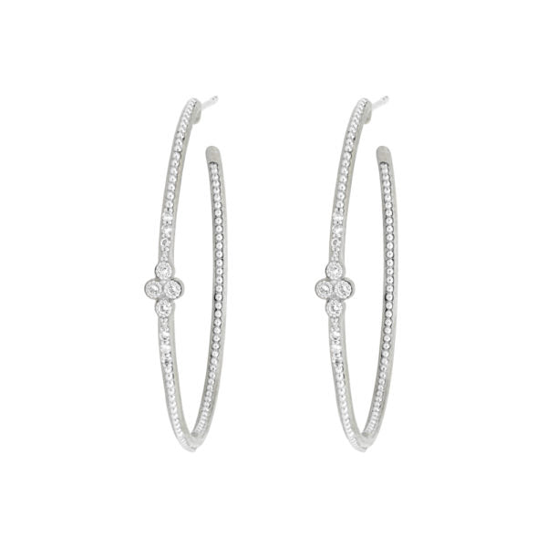 Silver Large Moroccan Quad Hoop Earrings