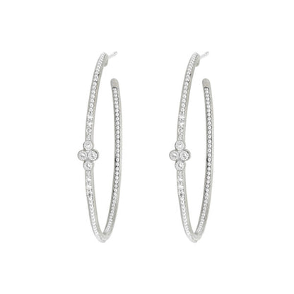 Silver Large Moroccan Quad Hoop Earrings
