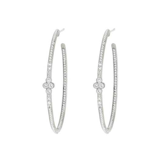 Silver Large Moroccan Quad Hoop Earrings