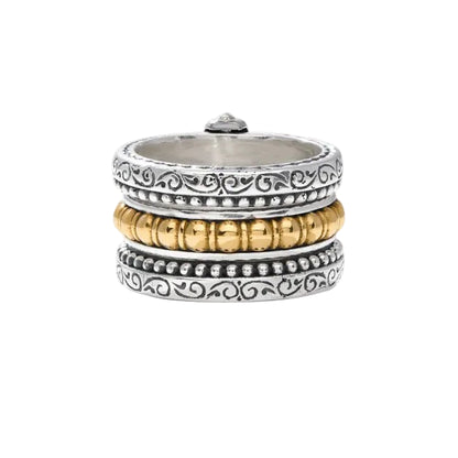 Lyre Mixed Metal Ring