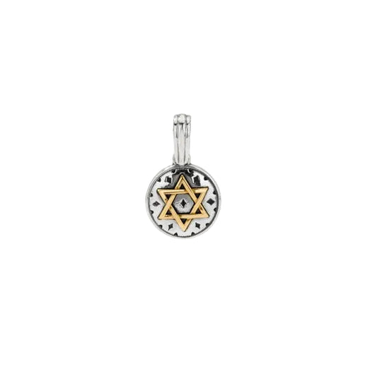Mixed Metal Star of David Pendant
