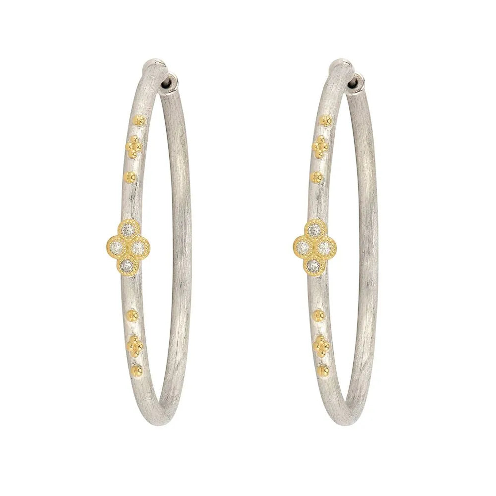 Large Mixed Metal Quad Hoop Earring