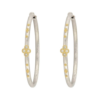 Large Mixed Metal Quad Hoop Earring
