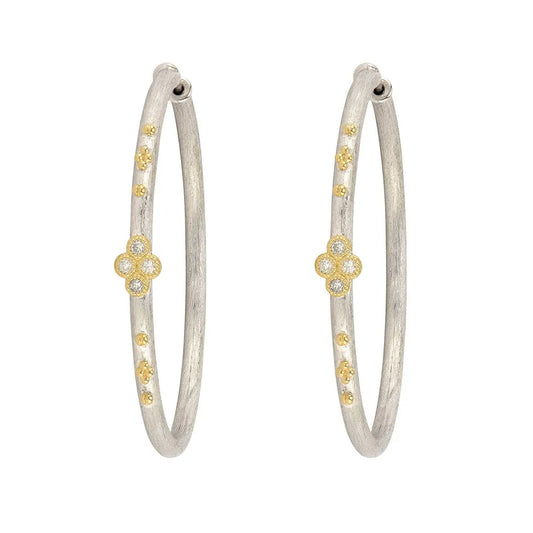Large Mixed Metal Quad Hoop Earring