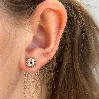 3 Loop Love Knot Studs
