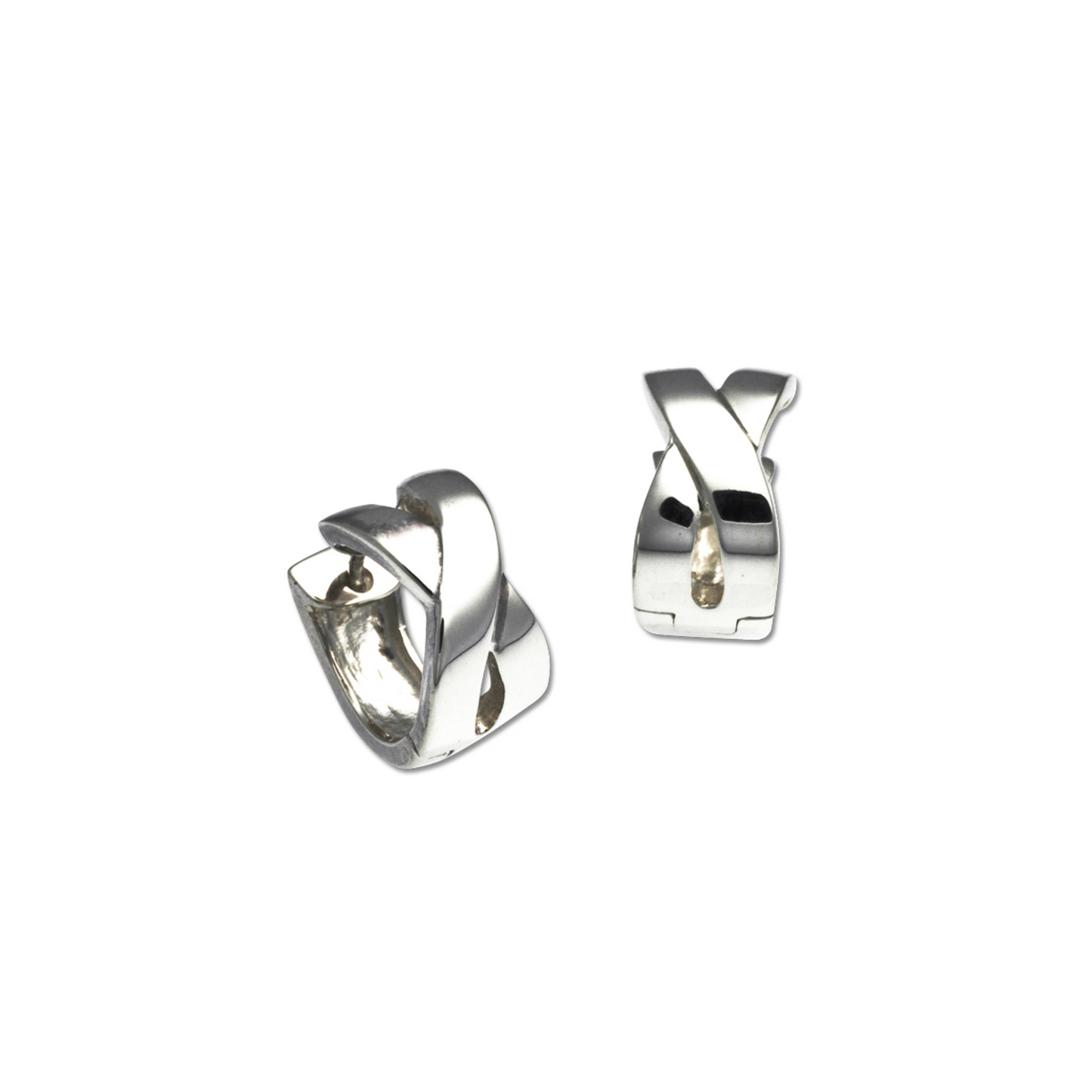 Silver X Snap Hoops