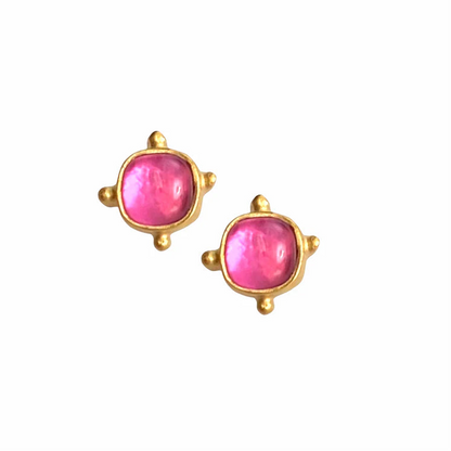 Mini Stud Earrings Pink
