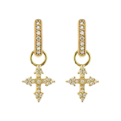 Provence Champagne Tiny Cross Earring Charms