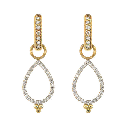 Provence Delicate Open Pear Pave Earring Charms